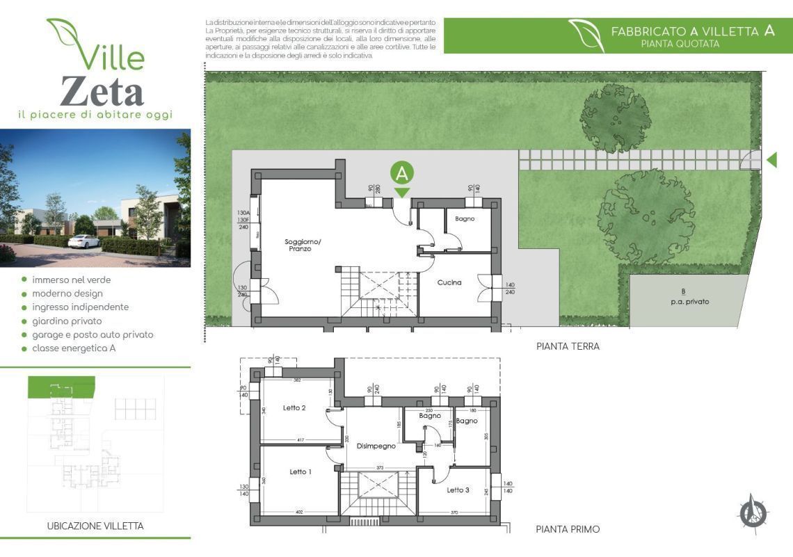 Ville Zeta - Fabbricato "A" - Tipologia villetta "A"