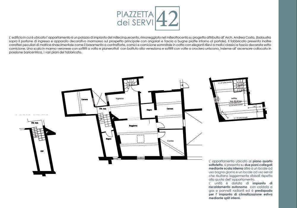 APPARTAMENTO PIANI TERZO/QUARTO 170mq